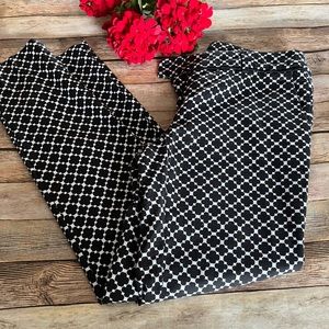 Willi Smith Black and White Patterned Pants